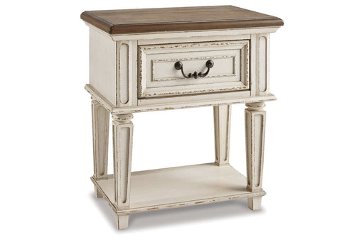 Realyn Chipped White Nightstand - B743-91 - Vega Furniture