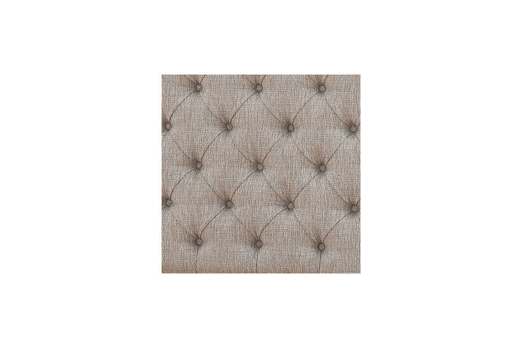 Realyn Chipped White Queen Upholstered Panel Bed - SET | B743-54 | B743-57 | B743-96 - Vega Furniture
