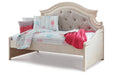 Realyn Chipped White Twin Daybed with 1 Large Storage Drawer - SET | B743-80 | B743-60 - Vega Furniture