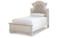 Realyn Chipped White Twin Panel Bed - SET | B743-52 | B743-53 | B743-83 - Vega Furniture