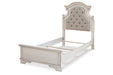 Realyn Chipped White Twin Panel Bed - SET | B743-52 | B743-53 | B743-83 - Vega Furniture