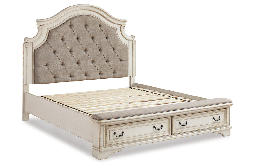 Realyn Two-tone King Upholstered Bed - SET | B743-197 | B743-56S | B743-58 - Vega Furniture