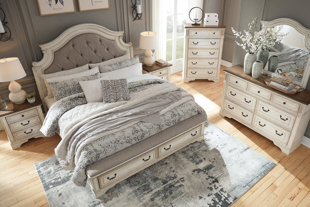Realyn Two-tone King Upholstered Bed - SET | B743-197 | B743-56S | B743-58 - Vega Furniture
