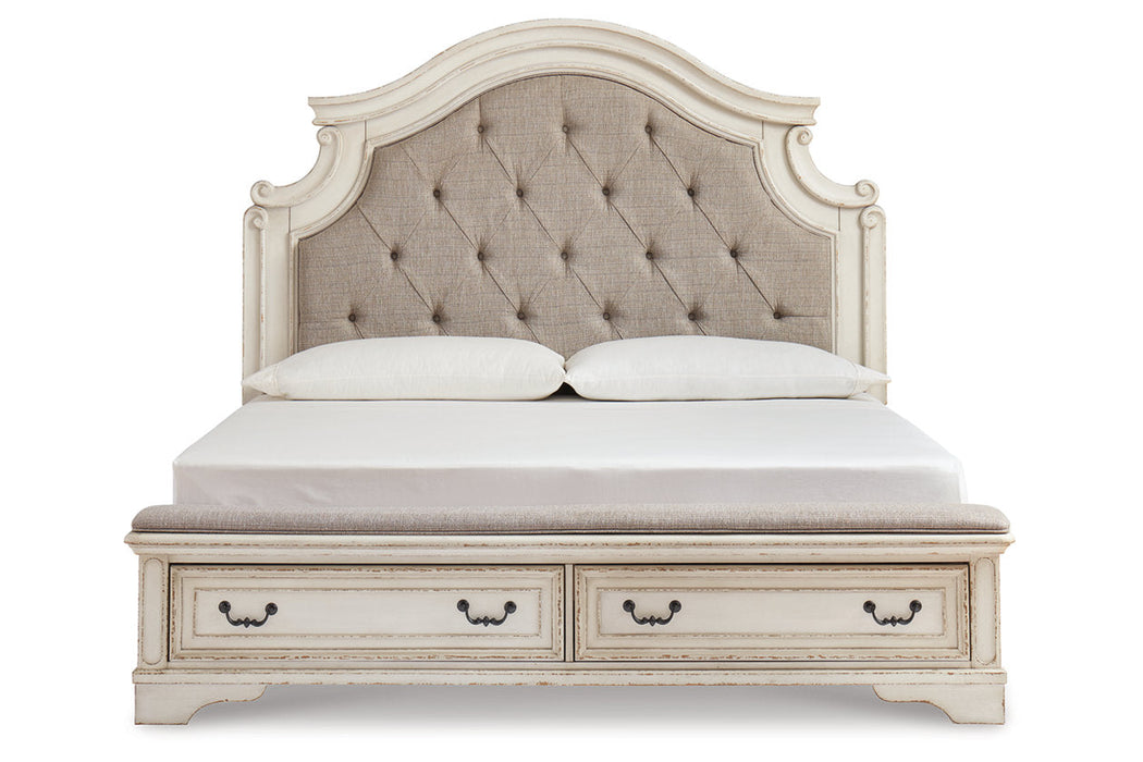 Realyn Two-tone Queen Upholstered Bed - SET | B743-196 | B743-54S | B743-57 - Vega Furniture