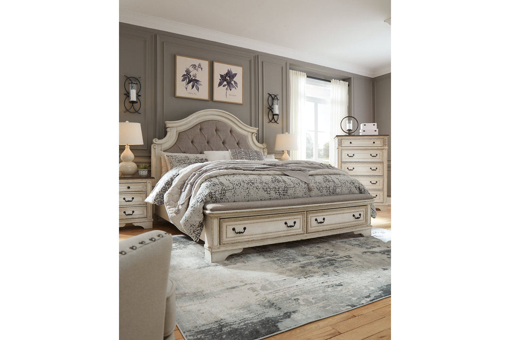 Realyn Two-tone Queen Upholstered Bed - SET | B743-196 | B743-54S | B743-57 - Vega Furniture