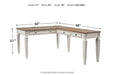 Realyn White/Brown 2-Piece Home Office Desk - SET | H743-34 | H743-34R - Vega Furniture