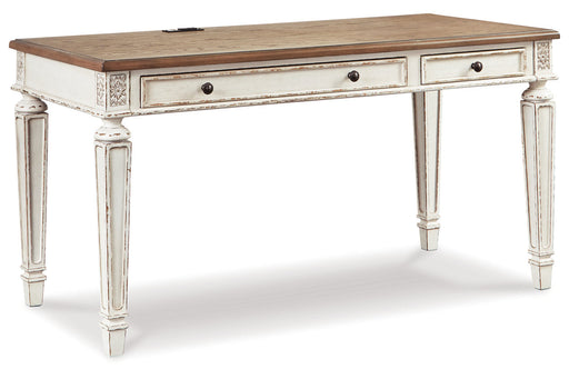 Realyn White/Brown 60" Home Office Desk - H743-34 - Vega Furniture