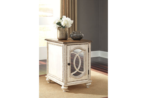 Realyn White/Brown Chairside End Table - T743-7 - Vega Furniture