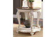 Realyn White/Brown End Table - T743-6 - Vega Furniture