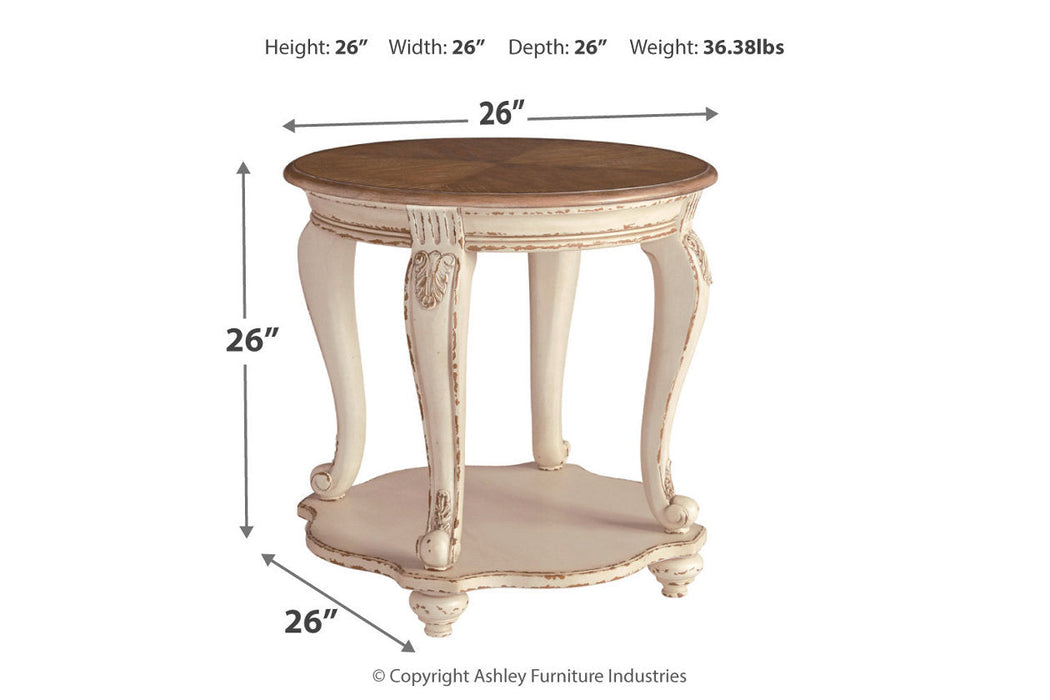 Realyn White/Brown End Table - T743-6 - Vega Furniture