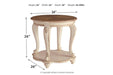 Realyn White/Brown End Table - T743-6 - Vega Furniture