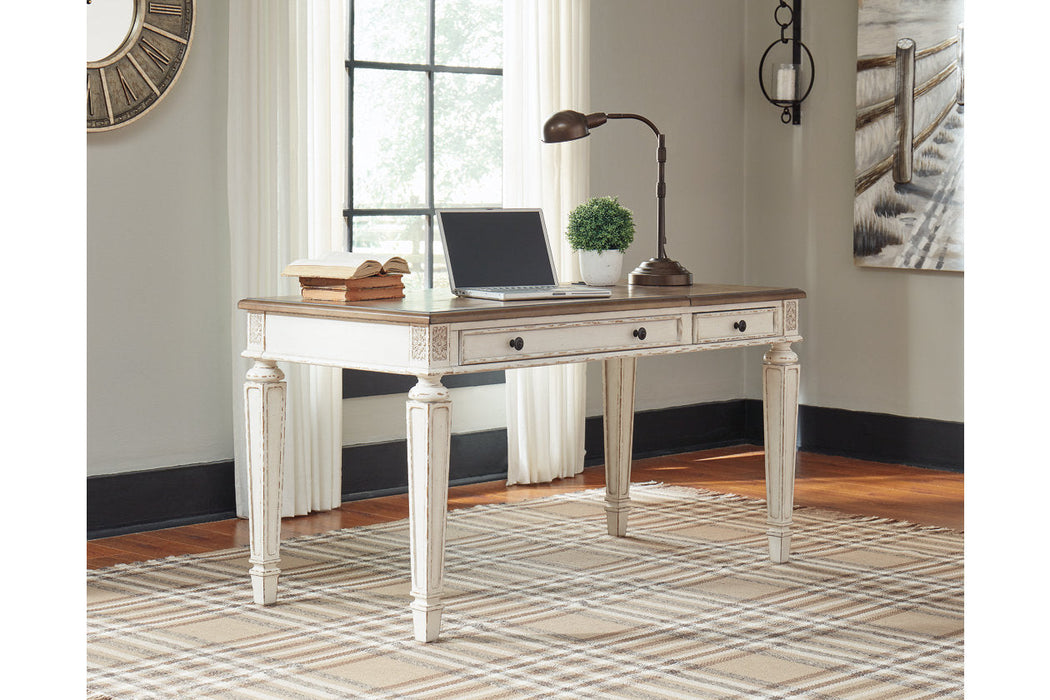 Realyn White/Brown Home Office Lift Top Desk - H743-134 - Vega Furniture