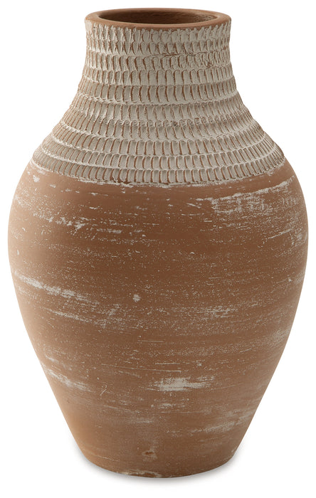 Reclove Distressed White Vase - A2000642 - Vega Furniture