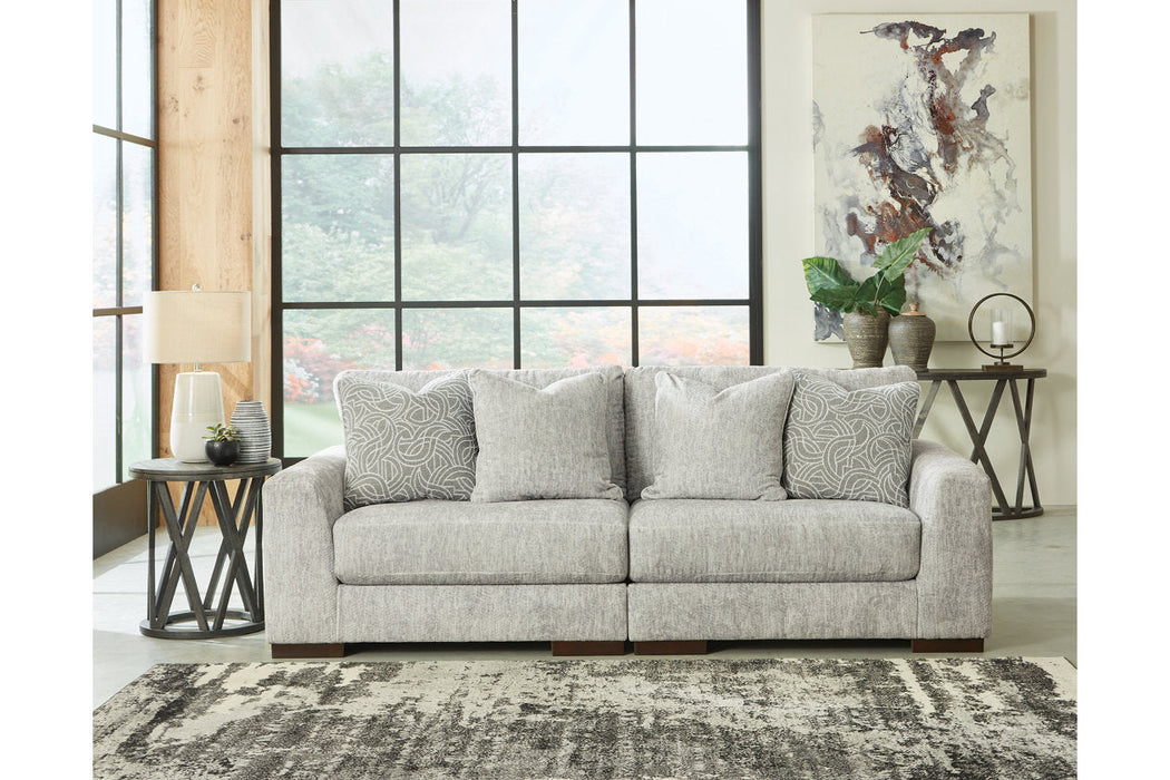 Regent Park Pewter 2-Piece Loveseat - SET | 1440464 | 1440465 - Vega Furniture