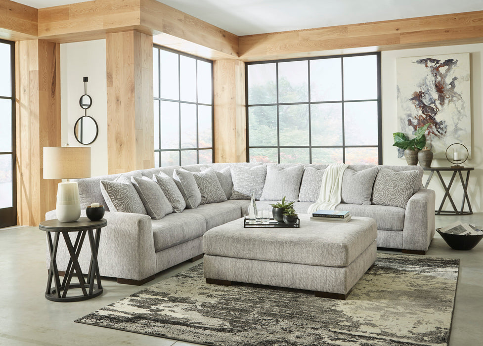 Regent Park Pewter 5-Piece Sectional - SET | 1440464 | 1440465 | 1440477 | 1440446(2) - Vega Furniture