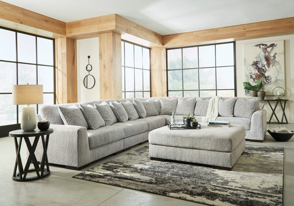 Regent Park Pewter 6-Piece Sectional - SET | 1440464 | 1440465 | 1440477 | 1440446(3) - Vega Furniture