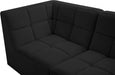 Relax Black Velvet Modular 128" Sofa - 650Black-S128 - Vega Furniture