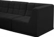 Relax Black Velvet Modular 128" Sofa - 650Black-S128 - Vega Furniture