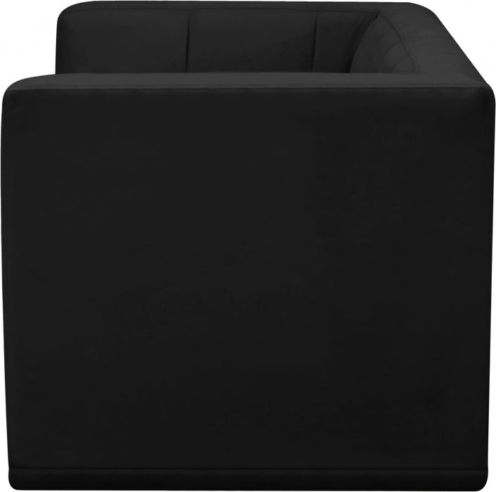 Relax Black Velvet Modular 68" Sofa - 650Black-S68 - Vega Furniture