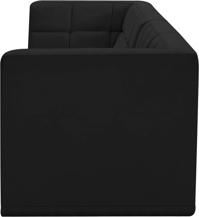 Relax Black Velvet Modular 68" Sofa - 650Black-S68 - Vega Furniture