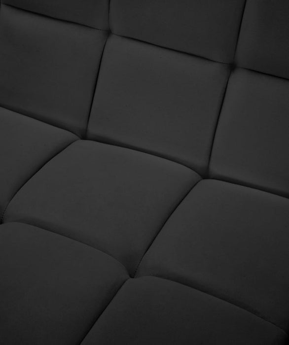 Relax Black Velvet Modular 68" Sofa - 650Black-S68 - Vega Furniture