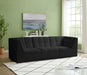 Relax Black Velvet Modular 98" Sofa - 650Black-S98 - Vega Furniture