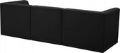 Relax Black Velvet Modular 98" Sofa - 650Black-S98 - Vega Furniture