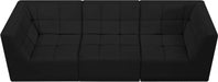 Relax Black Velvet Modular 98" Sofa - 650Black-S98 - Vega Furniture