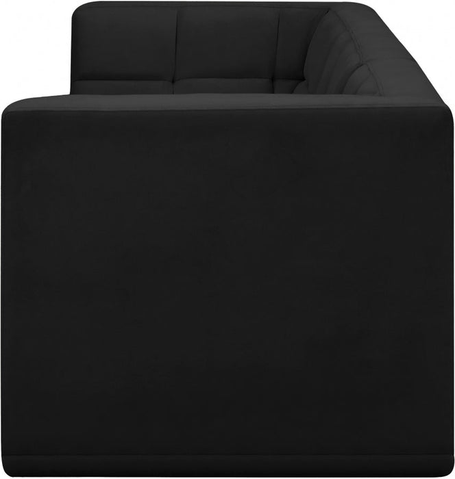 Relax Black Velvet Modular 98" Sofa - 650Black-S98 - Vega Furniture