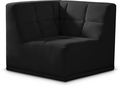 Relax Black Velvet Modular Corner Chair - 650Black-Corner - Vega Furniture