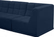 Relax Blue Velvet Modular 128" Sofa - 650Navy-S128 - Vega Furniture