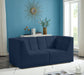 Relax Blue Velvet Modular 68" Sofa - 650Navy-S68 - Vega Furniture