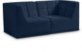 Relax Blue Velvet Modular 68" Sofa - 650Navy-S68 - Vega Furniture