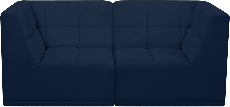 Relax Blue Velvet Modular 68" Sofa - 650Navy-S68 - Vega Furniture