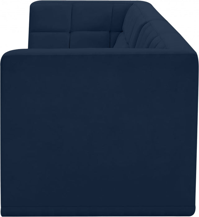 Relax Blue Velvet Modular 68" Sofa - 650Navy-S68 - Vega Furniture