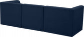 Relax Blue Velvet Modular 98" Sofa - 650Navy-S98 - Vega Furniture