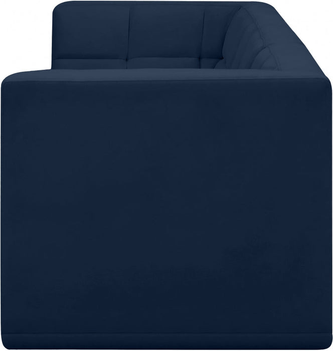 Relax Blue Velvet Modular 98" Sofa - 650Navy-S98 - Vega Furniture