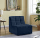 Relax Blue Velvet Modular Armless Chair - 650Navy-Armless - Vega Furniture