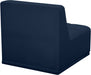 Relax Blue Velvet Modular Armless Chair - 650Navy-Armless - Vega Furniture