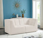 Relax Cream Velvet Modular 68" Sofa - 650Cream-S68 - Vega Furniture