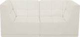 Relax Cream Velvet Modular 68" Sofa - 650Cream-S68 - Vega Furniture