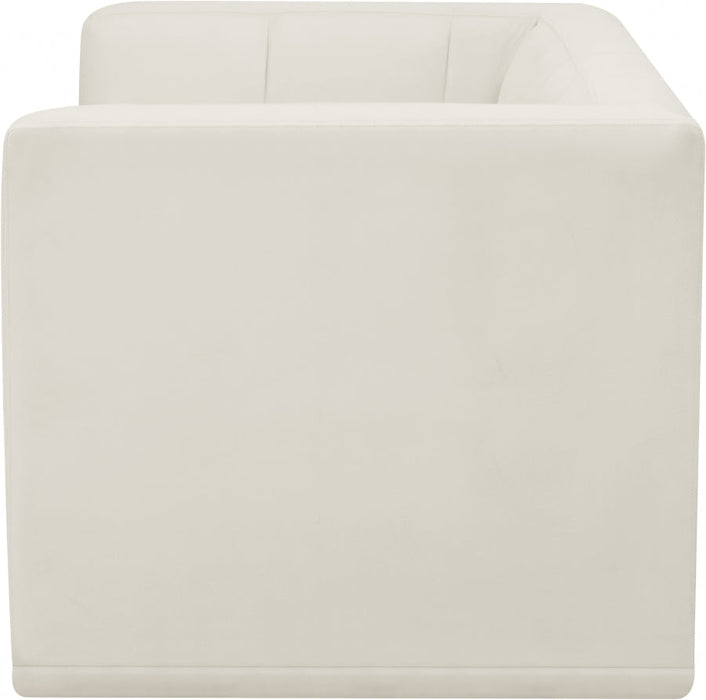 Relax Cream Velvet Modular 68" Sofa - 650Cream-S68 - Vega Furniture