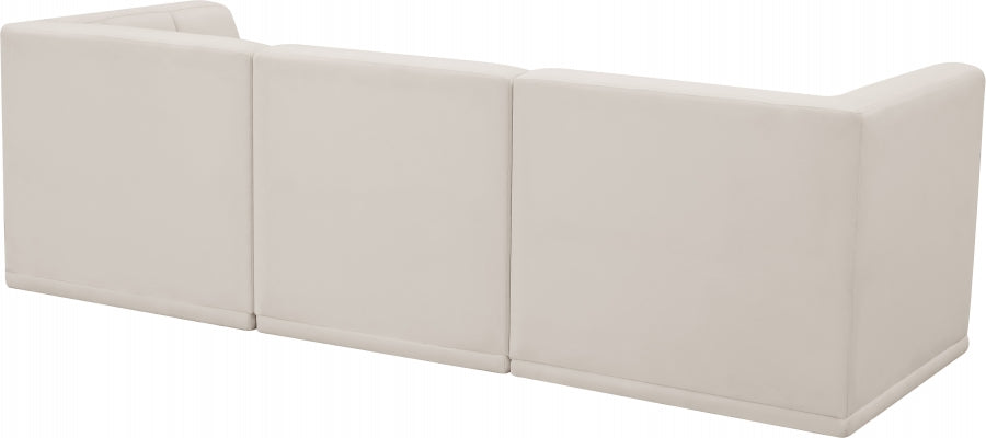 Relax Cream Velvet Modular 98" Sofa - 650Cream-S98 - Vega Furniture