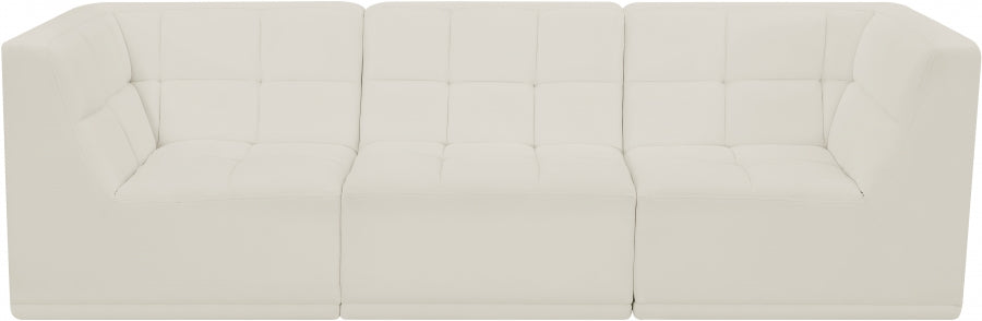 Relax Cream Velvet Modular 98" Sofa - 650Cream-S98 - Vega Furniture