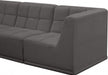 Relax Grey Velvet Modular 128" Sofa - 650Grey-S128 - Vega Furniture