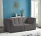 Relax Grey Velvet Modular 68" Sofa - 650Grey-S68 - Vega Furniture