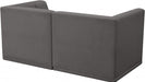 Relax Grey Velvet Modular 68" Sofa - 650Grey-S68 - Vega Furniture