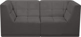 Relax Grey Velvet Modular 68" Sofa - 650Grey-S68 - Vega Furniture