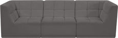 Relax Grey Velvet Modular 98" Sofa - 650Grey-S98 - Vega Furniture