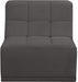 Relax Grey Velvet Modular Armless Chair - 650Grey-Armless - Vega Furniture